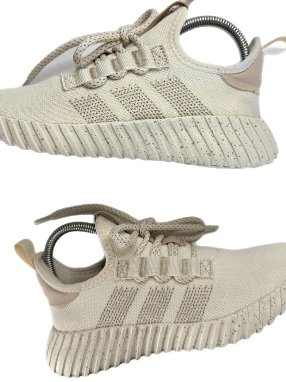 Adidas Kaptir Flow Off White Wonder Beige Womens Athletic‎ Sneaker Size 6 - Picture 2 of 10